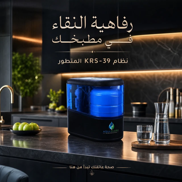 إعلان أكوا فلورا لمنتج KRS-39 الأزرق رقم 8