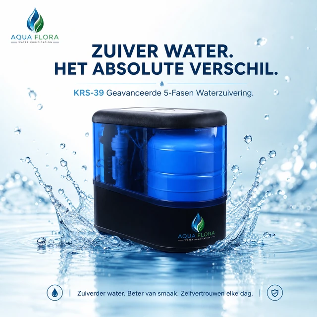 Aqua Flora-campagnebeeld van de blauwe KRS-39 nummer 5